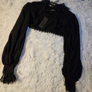 Widow: Midnight Show Chiffon Shrug, Size M, BNWT Dolls Kill
